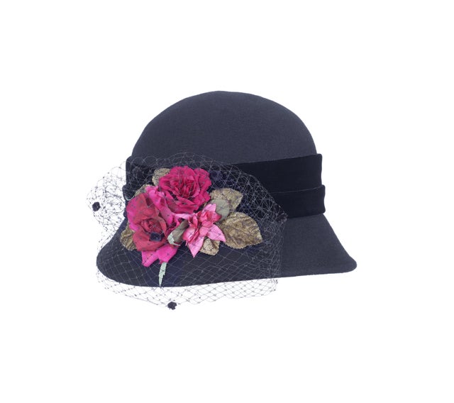 NEW THE TOUCAN HAT COMPANY women\'s silk rose fascinator hat in black Toucan Hat Company/ Carole Amper wholesale products main image 4